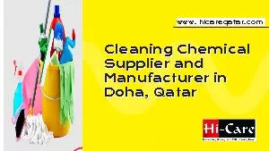 Cleaning Chemical Supplier & Manufacturer Qatar