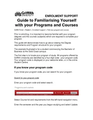 ENROLMENT SUPPORT Guide to Familiarising Yourself with