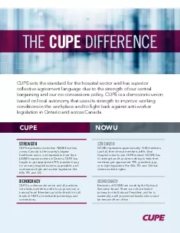 CUPE sets the standard for the hospital sector and has superior