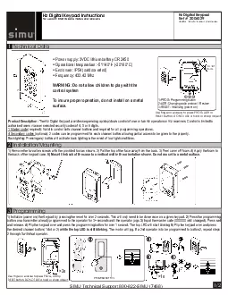 Hz Digital Keypad Instructions