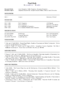 PaulHufe155wwwpaulhufenet7paulhufeResearchFieldsLaborEconomicsPublicEc