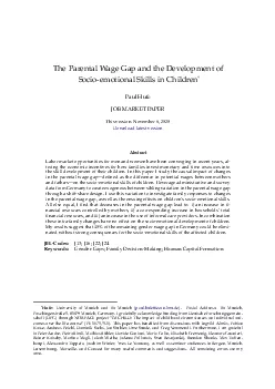 TheParentalWageGapandtheDevelopmentofSocioemotionalSkillsinChildrenPa