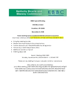 KBBC Special Meeting