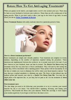 Botox: How To Get Anti-aging Treatment?