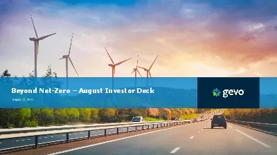 August 12 2021Beyond NetZero August Investor Deck