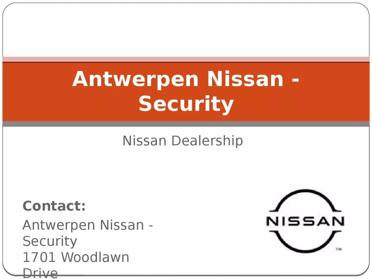 PPT-Antwerpen Nissan - Security