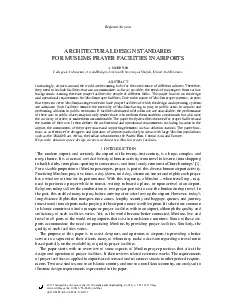 PDF-Regional AirportsARCHITECTURAL DESIGN STANDARDS FOR MUSLIMS PRAYER FAC