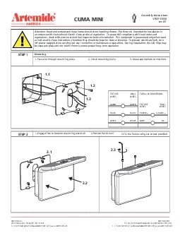 Assembly instructionsY50311330rev 03STEP 1Mounting1 Pass wire through