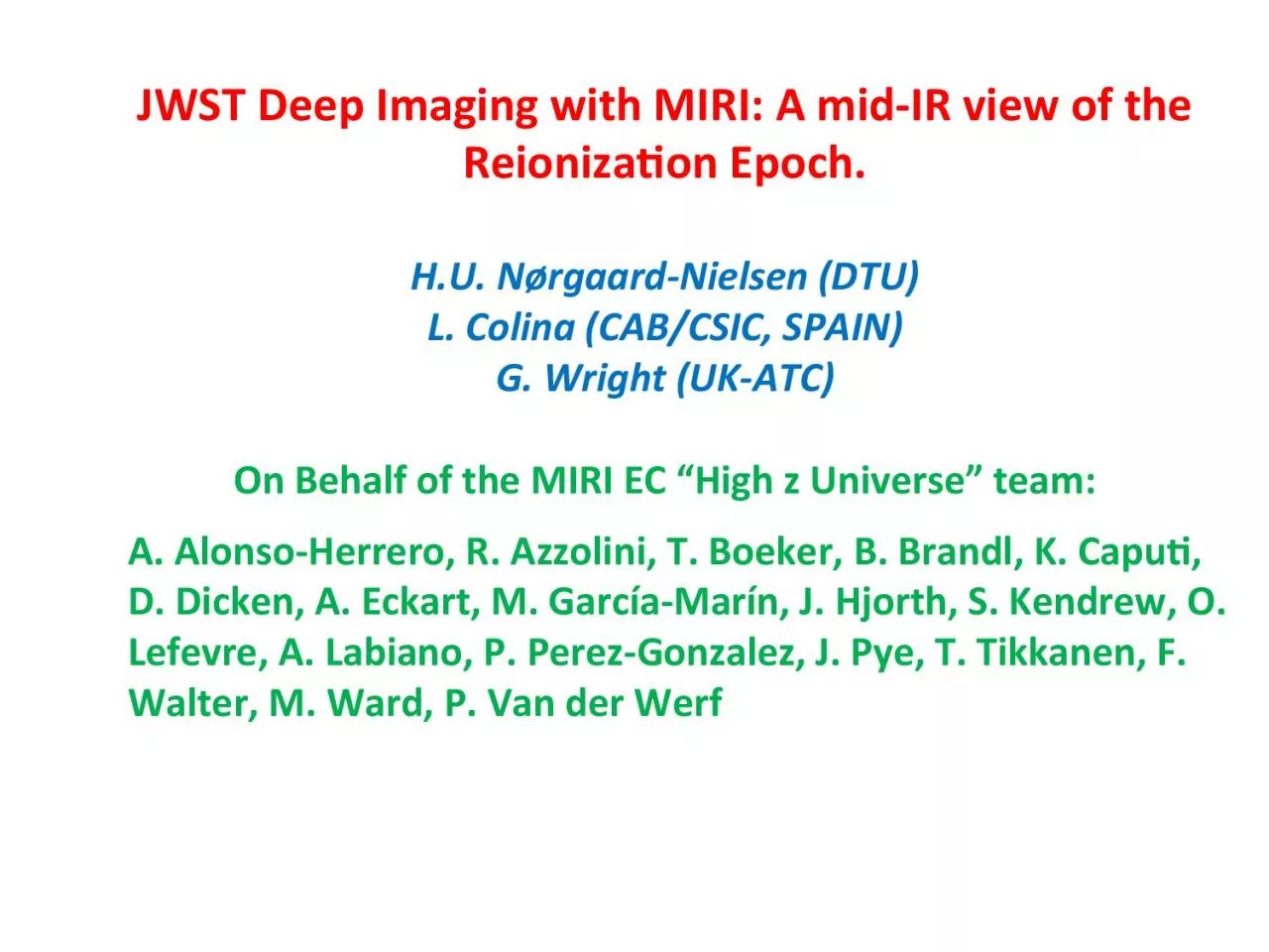 PDF-observations are taken using a predefined dither pattern JWST instru