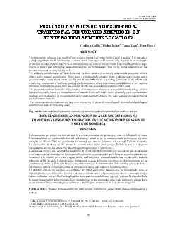 Vol 30 N 2 julio  diciembre de 2008RESULTS OF APPLICATION OF SOME NON