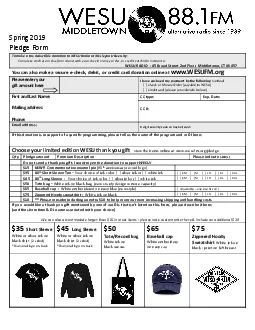 Spring 2019 Pledge Form