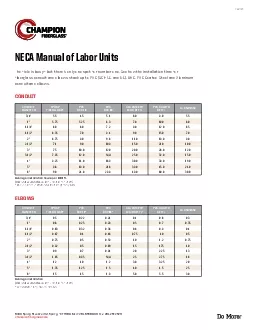 NECA Manual of Labor UnitsThe field is busy 150 but there146s only one