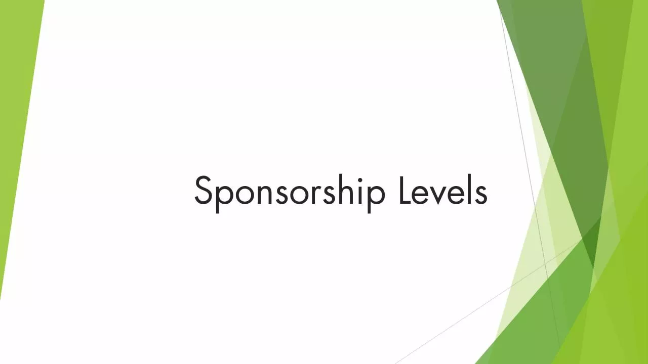 PDF-Sponsorship Levels