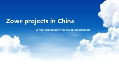 Zowe projects in China