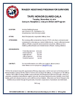 TAPS HONOR GUARD GALA         3033 Wilson Blvd Suite 300 Arlington VA