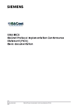 BACnet Protocol Implementation Conformance