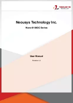 Neousys Technology IncNuvo81SeriesUser ManualRevision 12