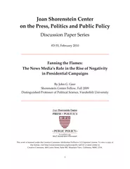 Joan Shorenstein Center on the Press Politics and Pub