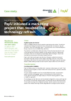 PayU initiated a marketing project that resulted in a technology refre