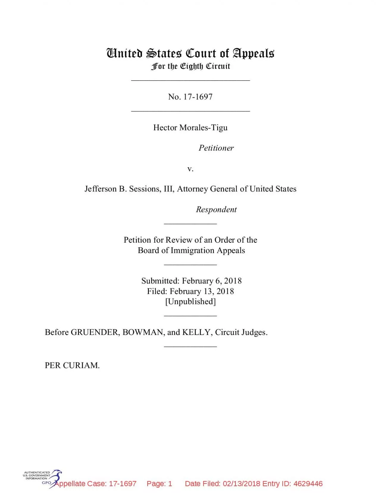 PDF-Appellate Case 171697 Page 2 Date Filed 02132018 Entry ID