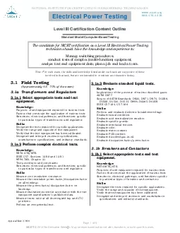 NATIONAL INSTITUTE FOR CERTIFICATION IN ENGINEERING TECHNOLOGIES  2010