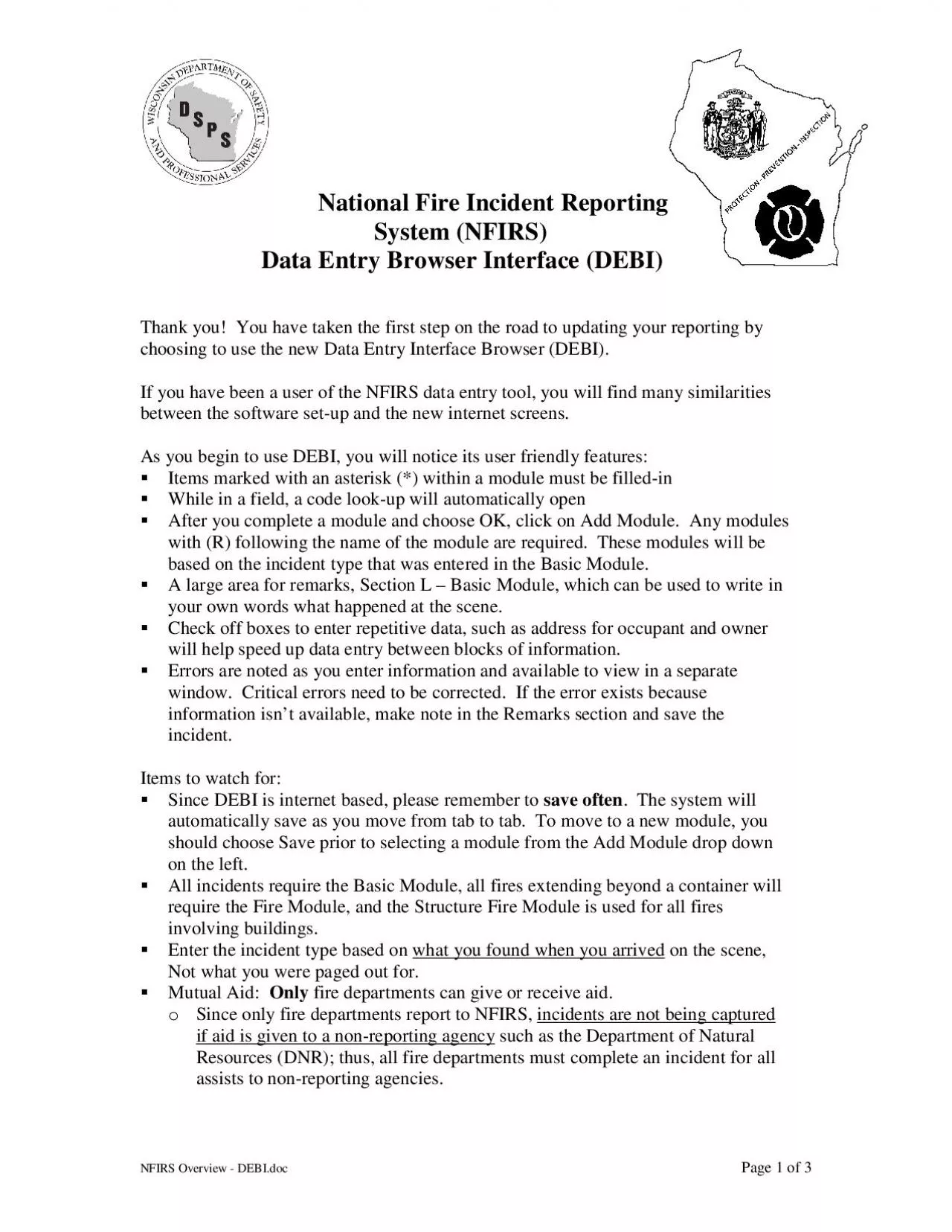 PDF-NFIRS Overview DEBIdoc Page 1 of 3