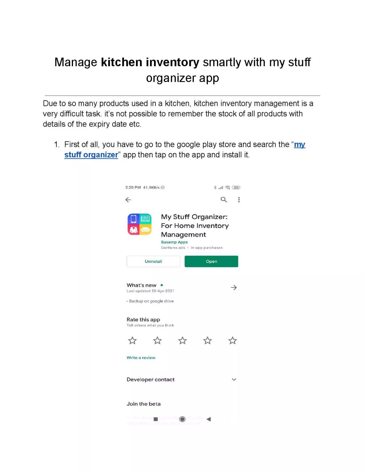 PDF-Manage kitchen inventory smartly with my stuff organizer app