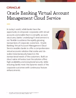 Oracle Banking Virtual Account Management