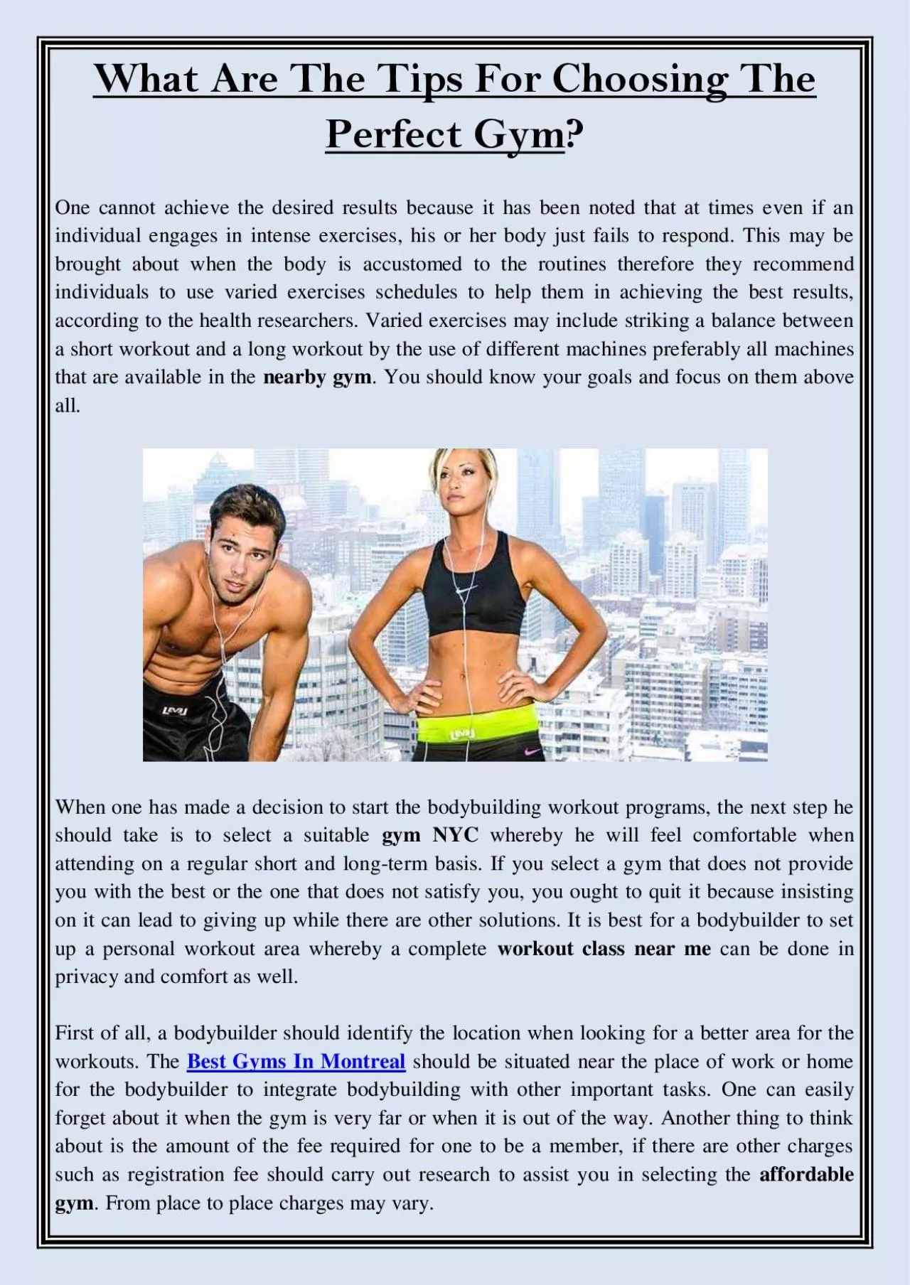 PDF-What are the Tips for Choosing the Perfect Gym?