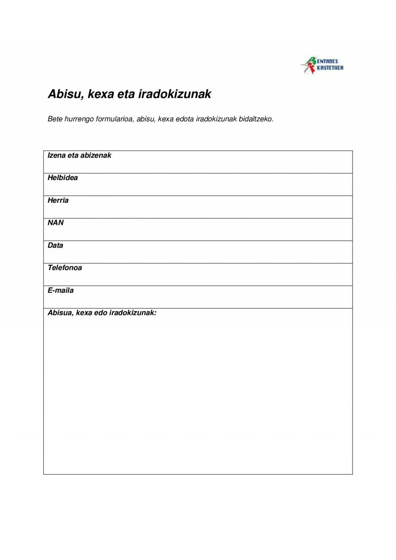 PDF-Abisu kexa eta iradokizunak