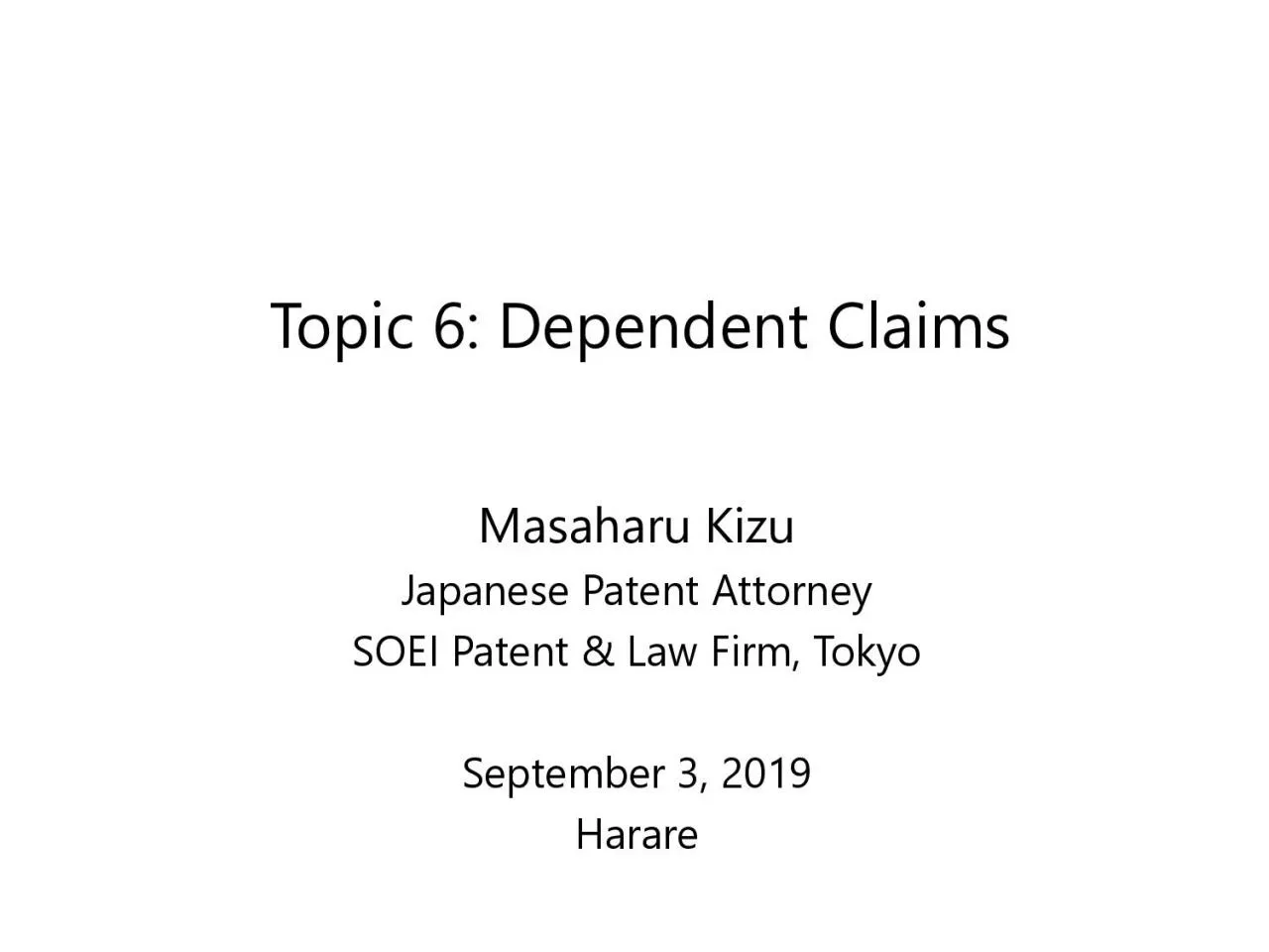 PDF-MasaharuKizuJapanese Patent AttorneySOEI Patent Law Firm TokyoSeptemb