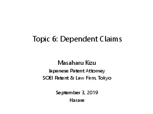 MasaharuKizuJapanese Patent AttorneySOEI Patent  Law Firm TokyoSeptemb
