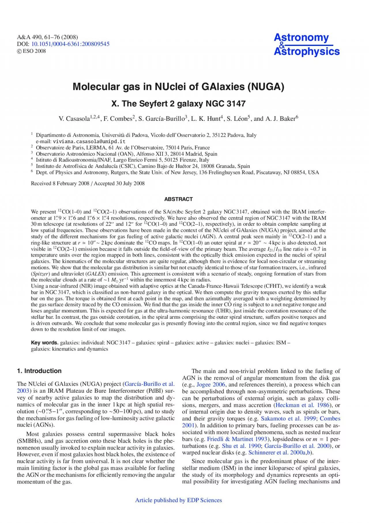 PDF-62VCasasolaetalNGC3147Table1FundamentalparametersforNGC3147