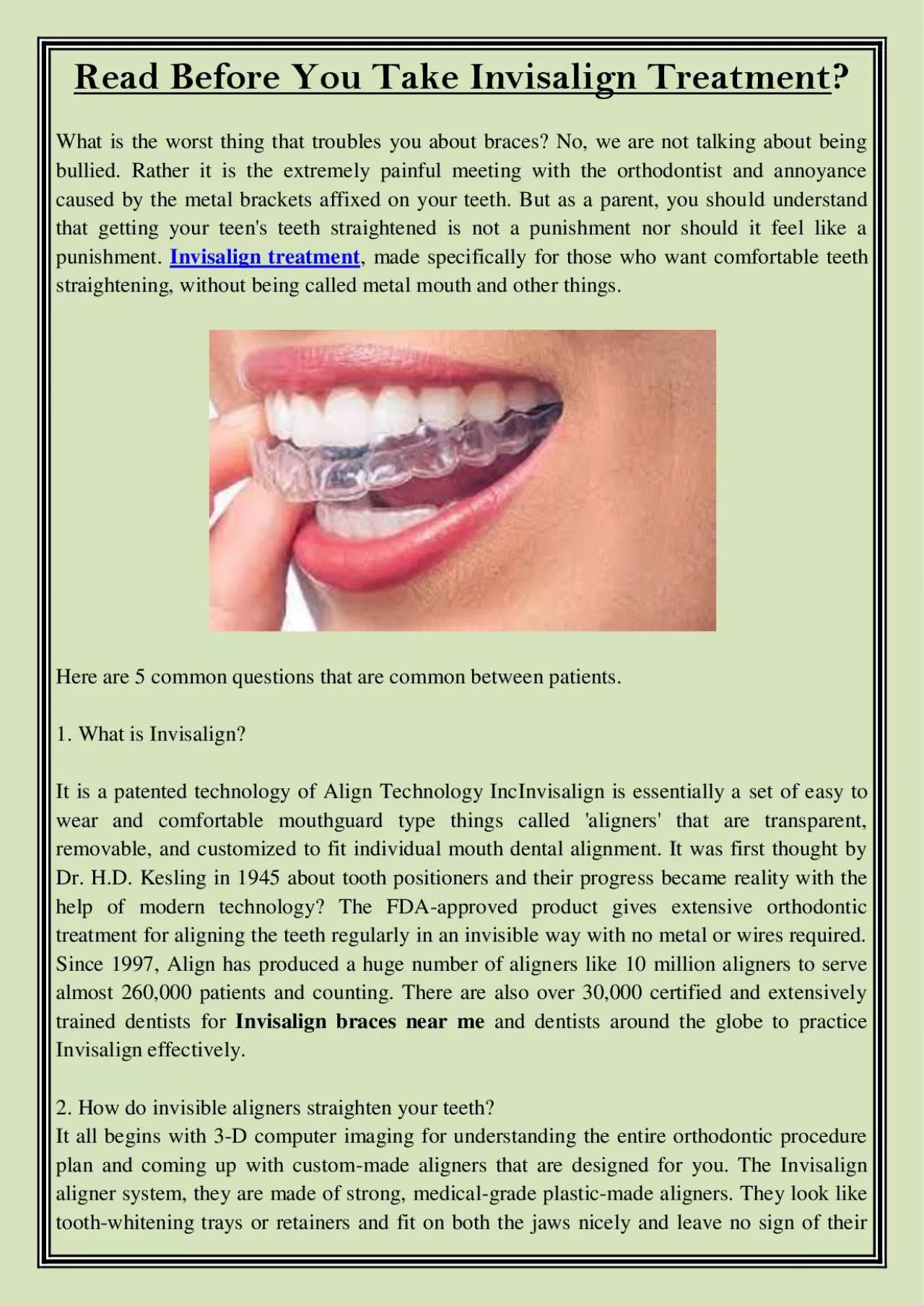 PDF-Read Before You Take Invisalign Treatment?