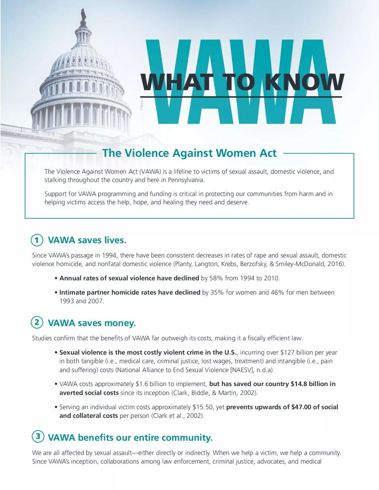 PDF-VAWA saves livesSince VAWA146s passage in 1994 there have been consist