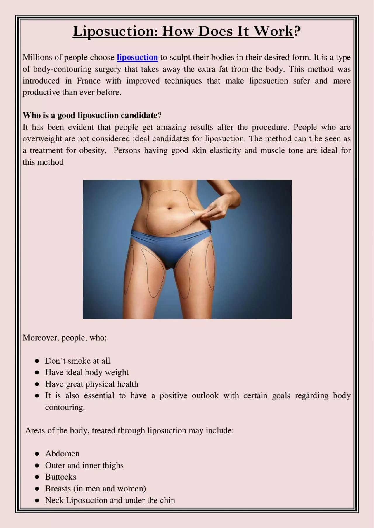 PDF-Liposuction: How Does It Work?