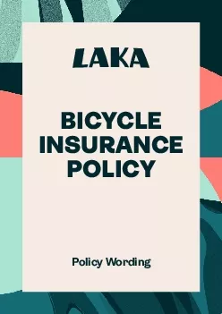 BICYCLE INSURANCE POLICYPolicy Wording