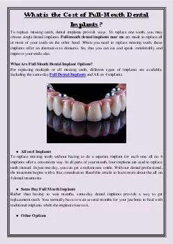 What is the Cost of Full-Mouth Dental Implants?