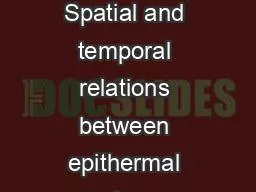 0393000303 Spatial and temporal relations between epithermal and porp