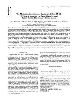 NeurourologyandUrodynamics33112811342014TheMichiganIncontinenceSymptom