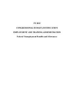 FY 2015CONGRESSIONAL BUDGET JUSTIFICATIONEMPLOYMENT AND TRAINING ADMIN