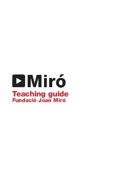 Teaching guide  Fundaci Joan Mir