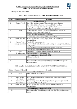 DOTs proposal to Prospective PDOAs