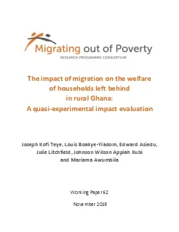 The impact of migration on the welfare