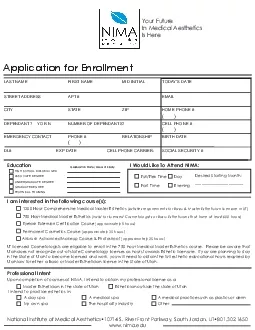 Application for EnrollmentYour FutureIs Here