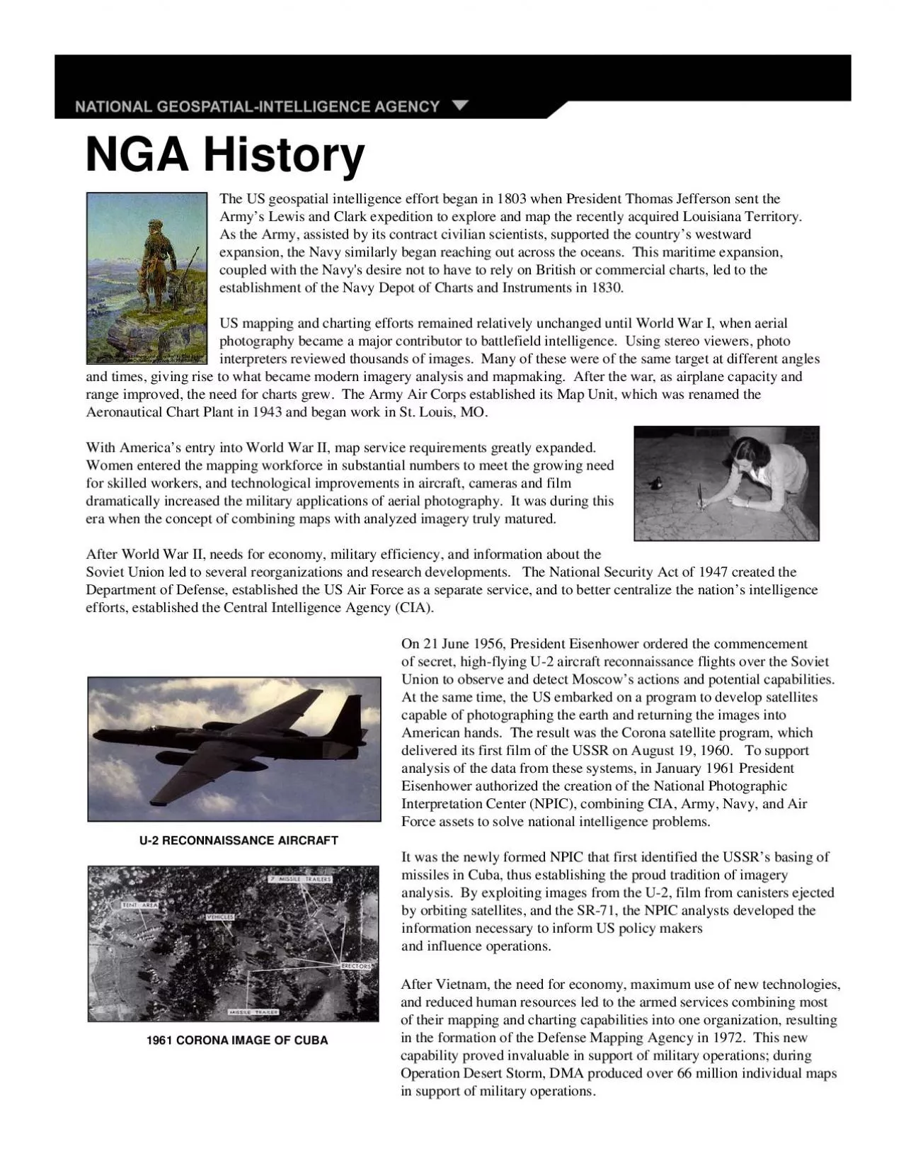 PDF-The US geospatial intelligence effort began in 1803 when President Tho