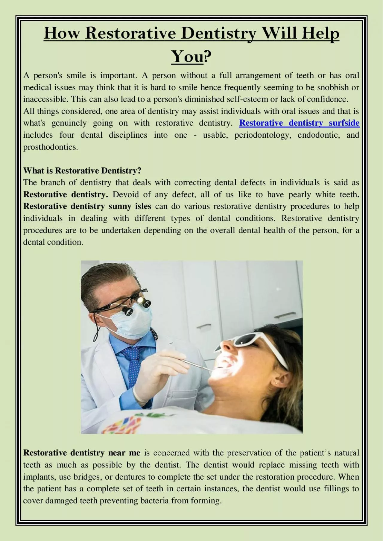 PDF-How Restorative Dentistry Will Help You?