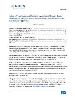Urinary Tract Infection CatheterAssociated Urinary Tract Infection CA