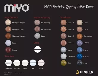 Esthetic System Color Chart