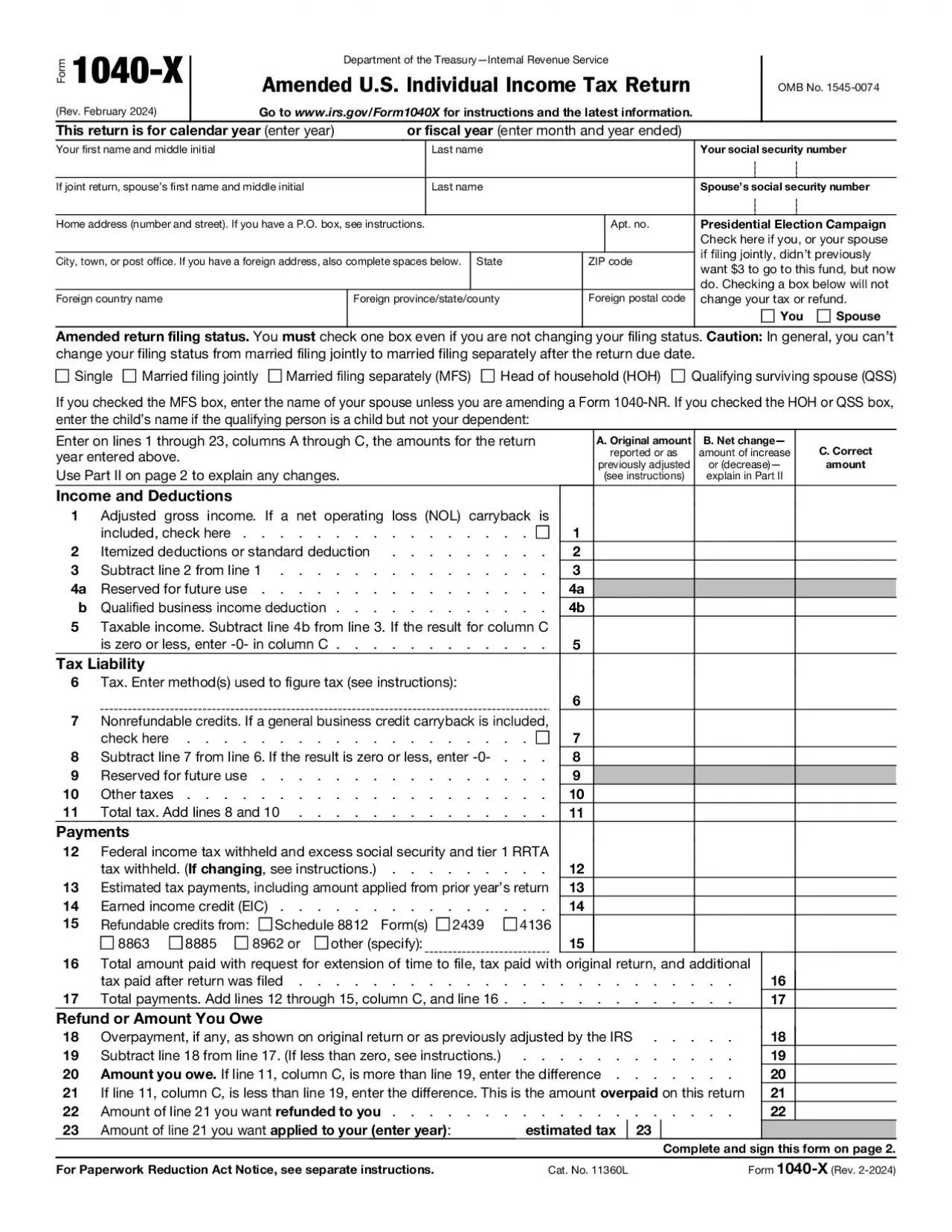 PDF-Rev July 2021Amended US Individual Income Tax ReturnDepartment of the